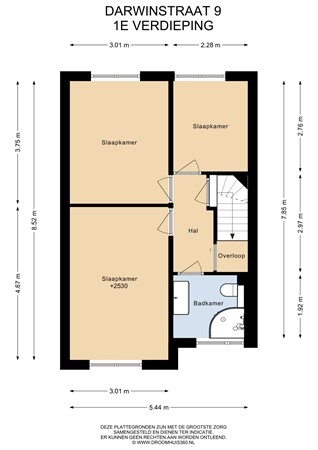 Floorplan - Darwinstraat 9, 1433 BV Kudelstaart